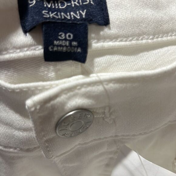 J. Crew Factory 9" mid-rise skinny jean in signature stretch  White NWT - Picture 7 of 12